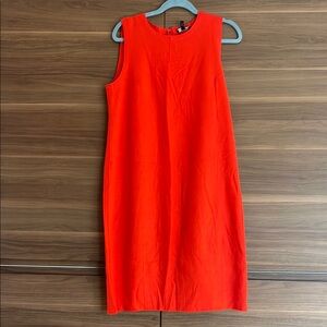 Eileen Fisher tomato red sheath dress Size M. EUC